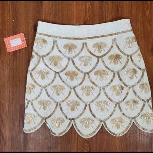 Moon Ivory Formal Skirt with Bowties NWT - Picture 3 of 4